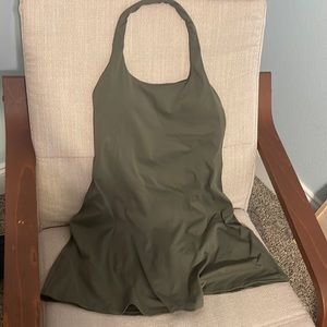HALARA Small olive green halter style dress